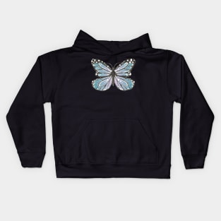 Blue and Purple Butterfly Design Kids Hoodie